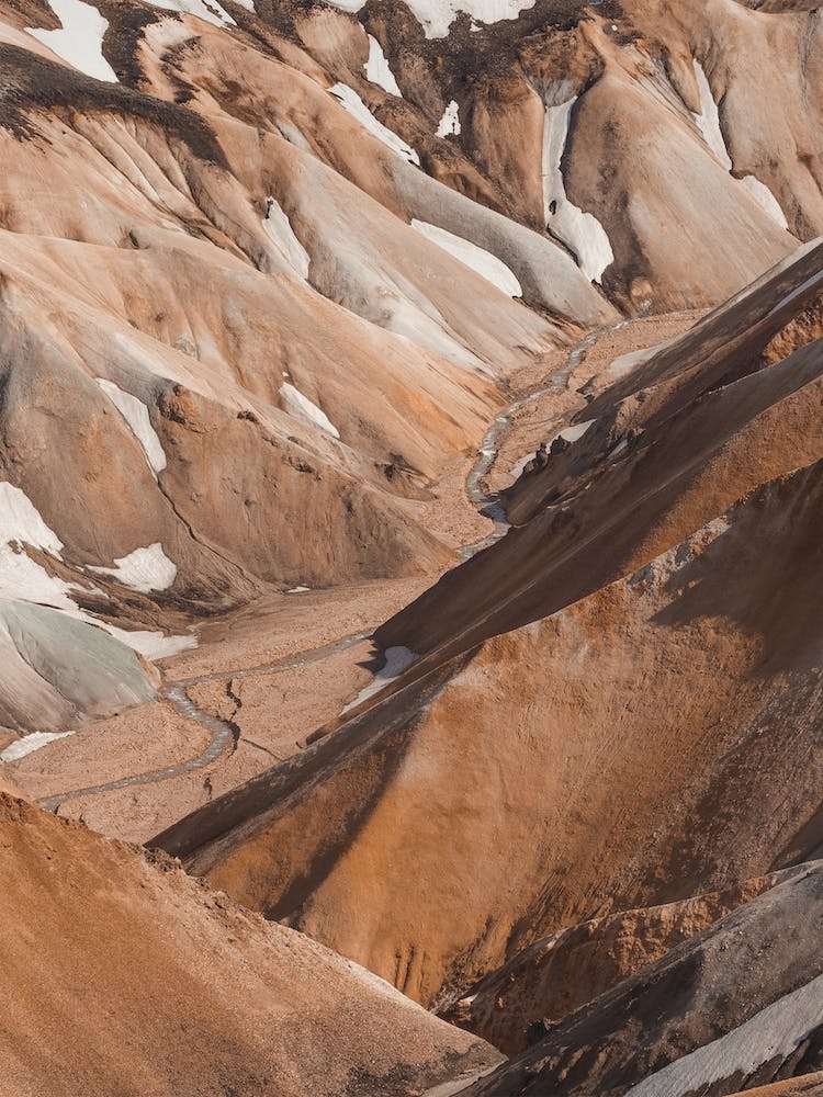 Snowmelt Creek In Mountains