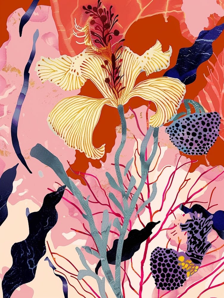 Colourful Flower Illustration Coral Bells 2
