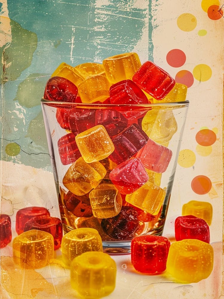 Candy Sweets Retro Collage 3