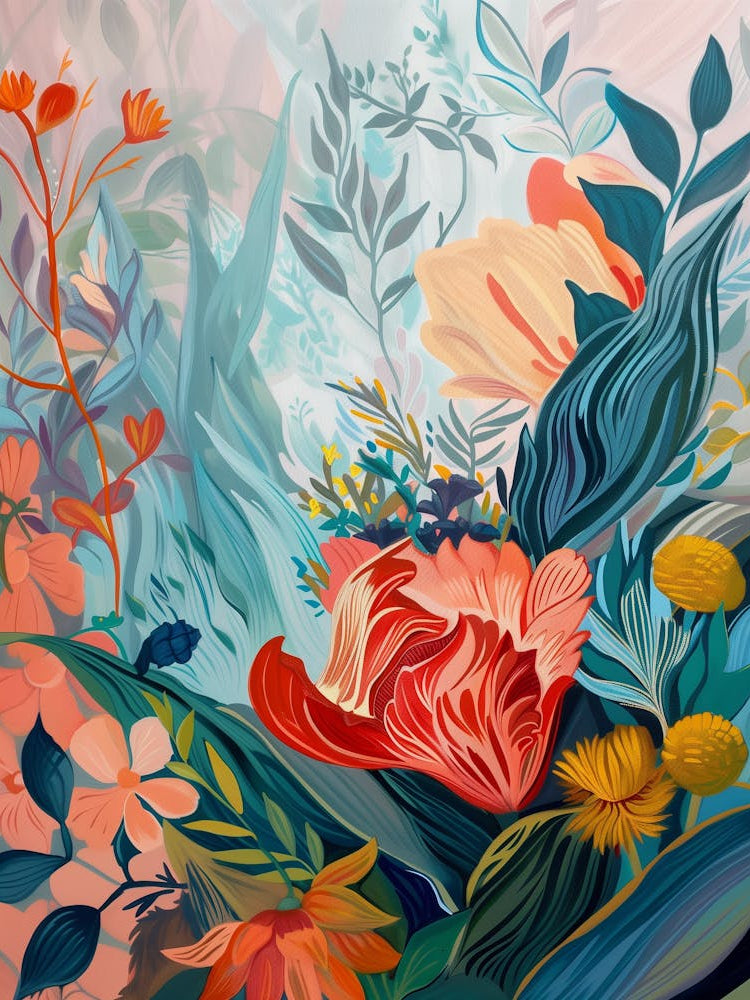 Abstract Floral Painting 4