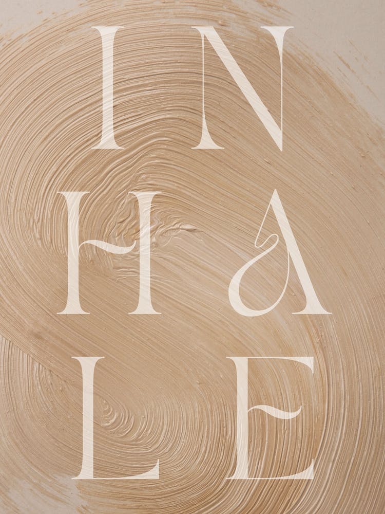 INHALE - person, yoga, namaste, silhouette, self love, minimalistic, pastel, boho, spirituality, yoga pose, yogi, mural, illustration, fine art, mindfulness