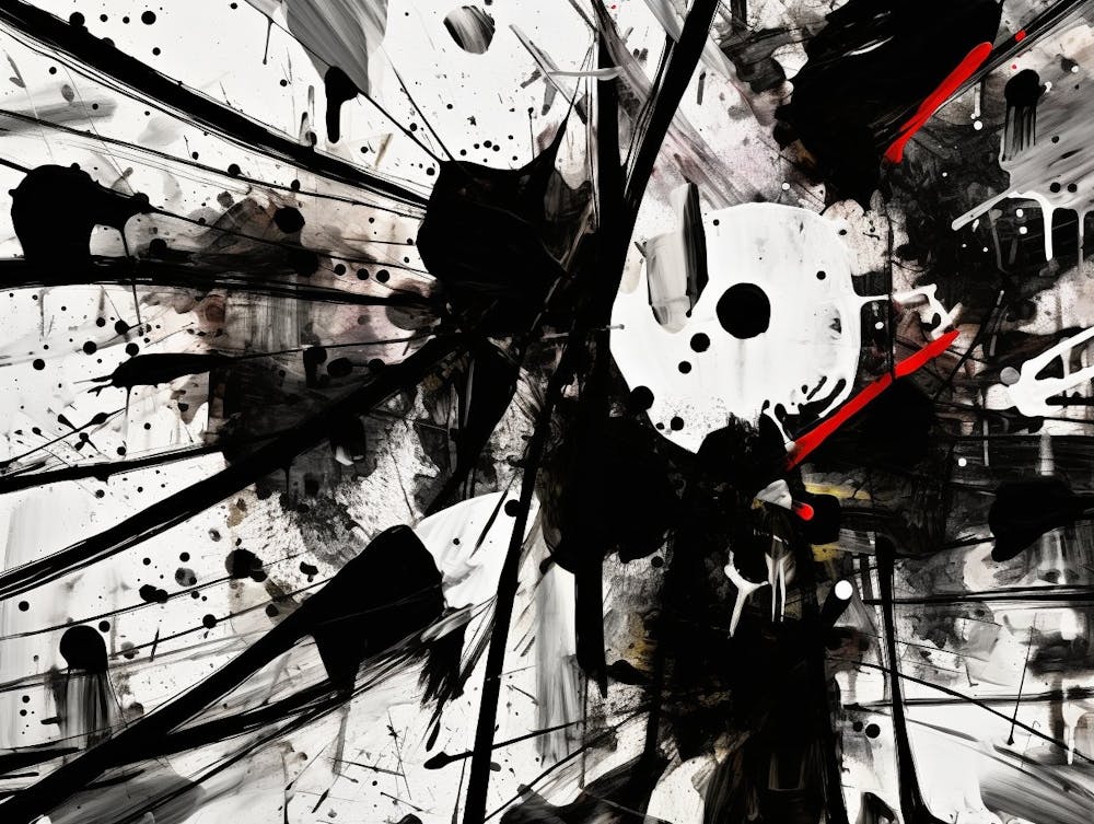 Resistance Abstract Black And White 7