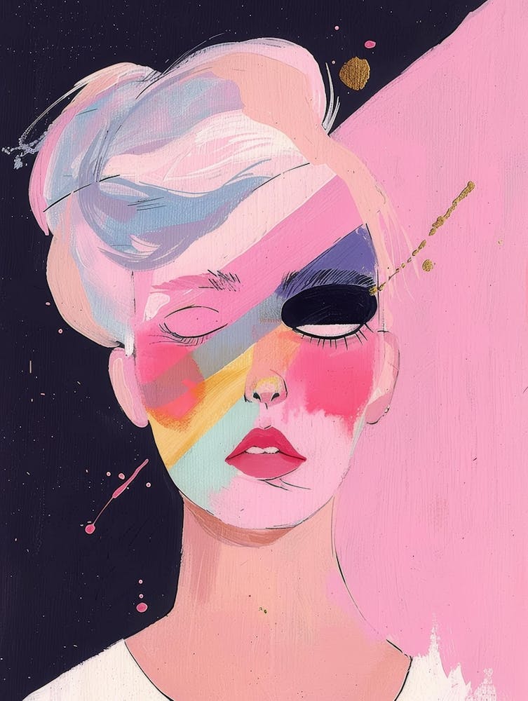 Girl With Rainbow Hair