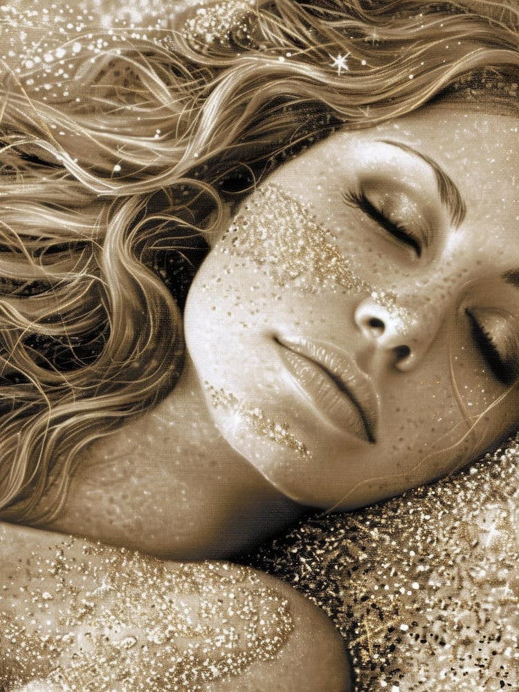 Girl Sleeping In The Sand