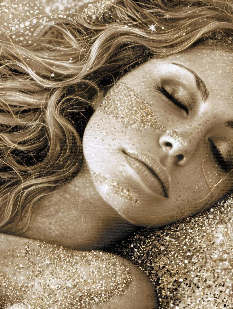 Girl Sleeping In The Sand