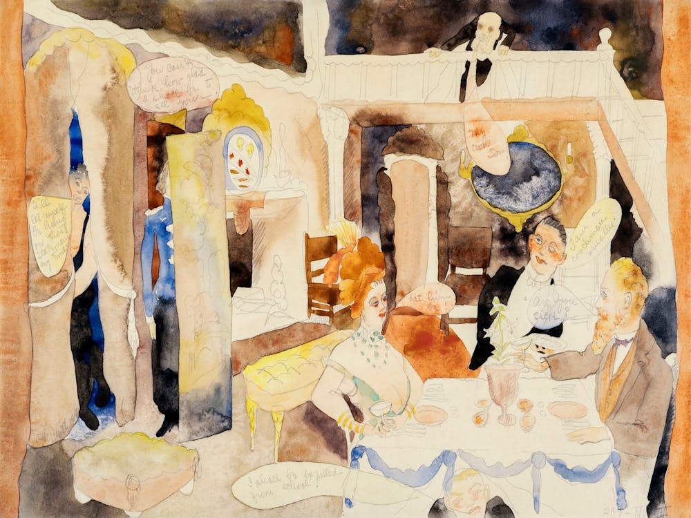 Lulu And Alva Schön At Lunch (1918), Charles Demuth