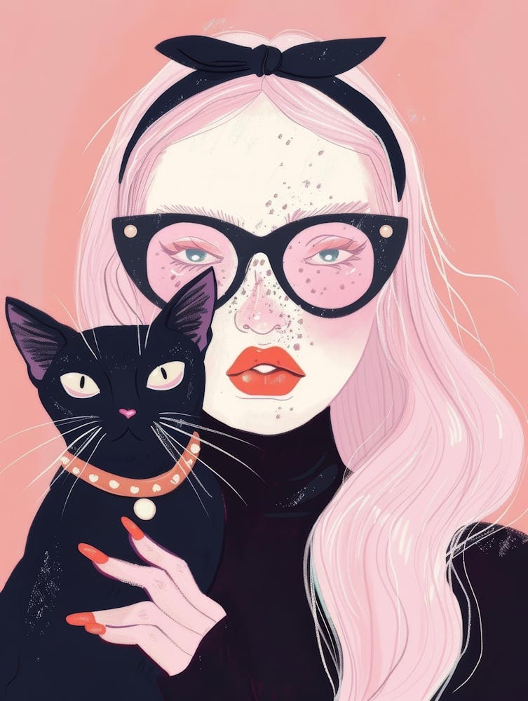 Girl With A Cat 3