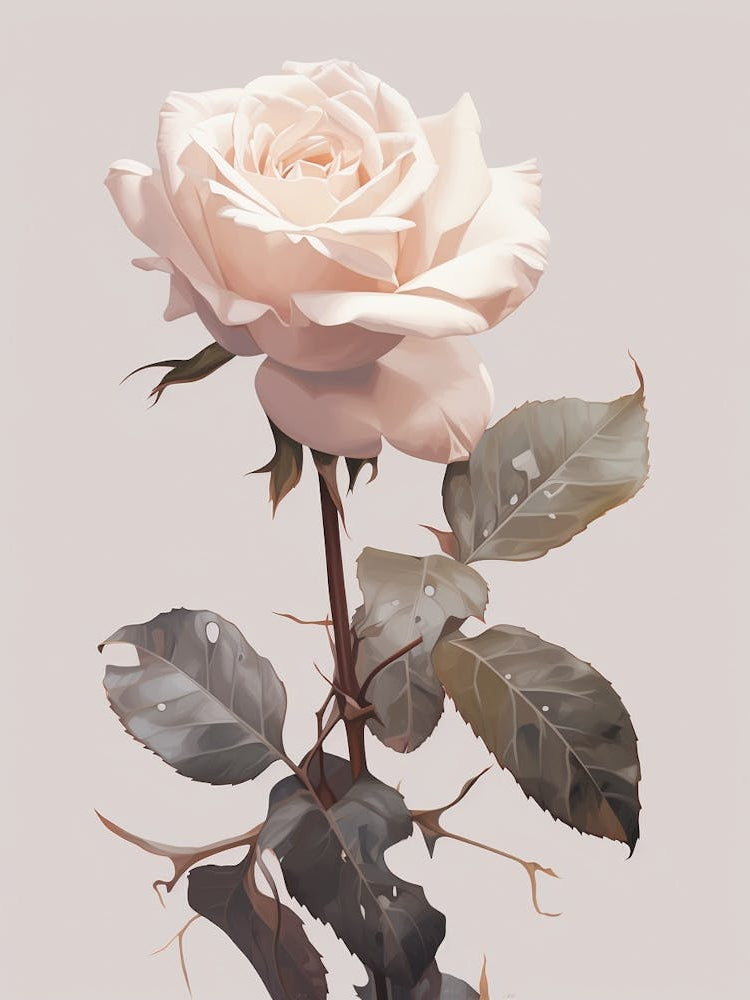 Rose 1 Flower Painting