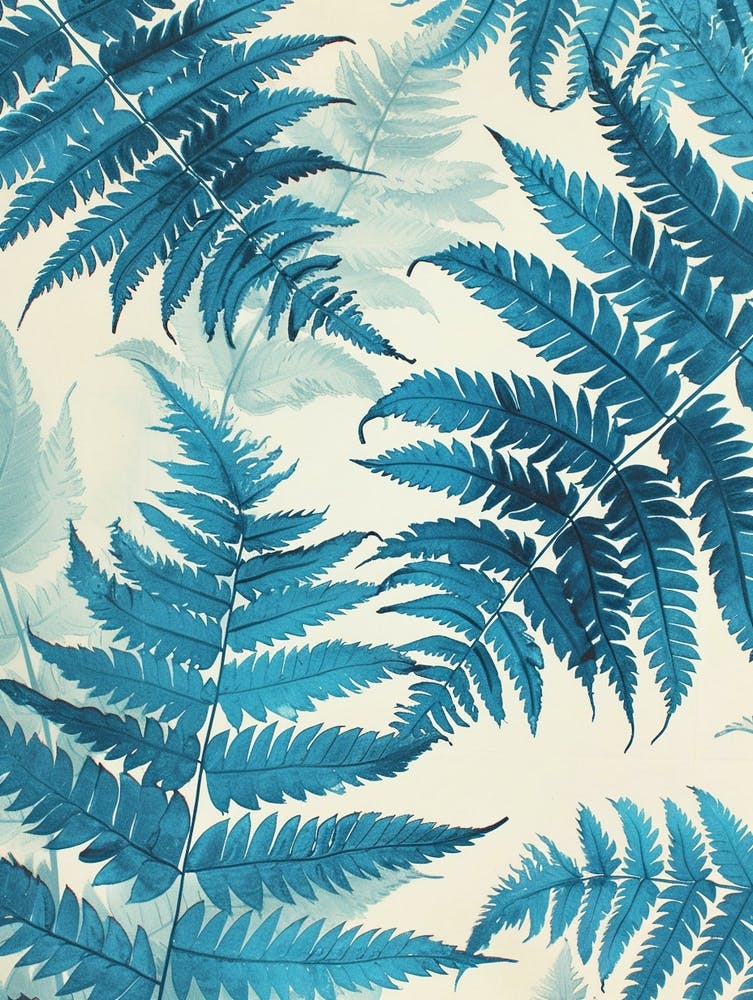 Pattern Poster Blue Star Fern 4