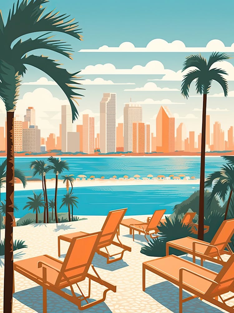 Cancun, Mexico, Graphic Illustration 1