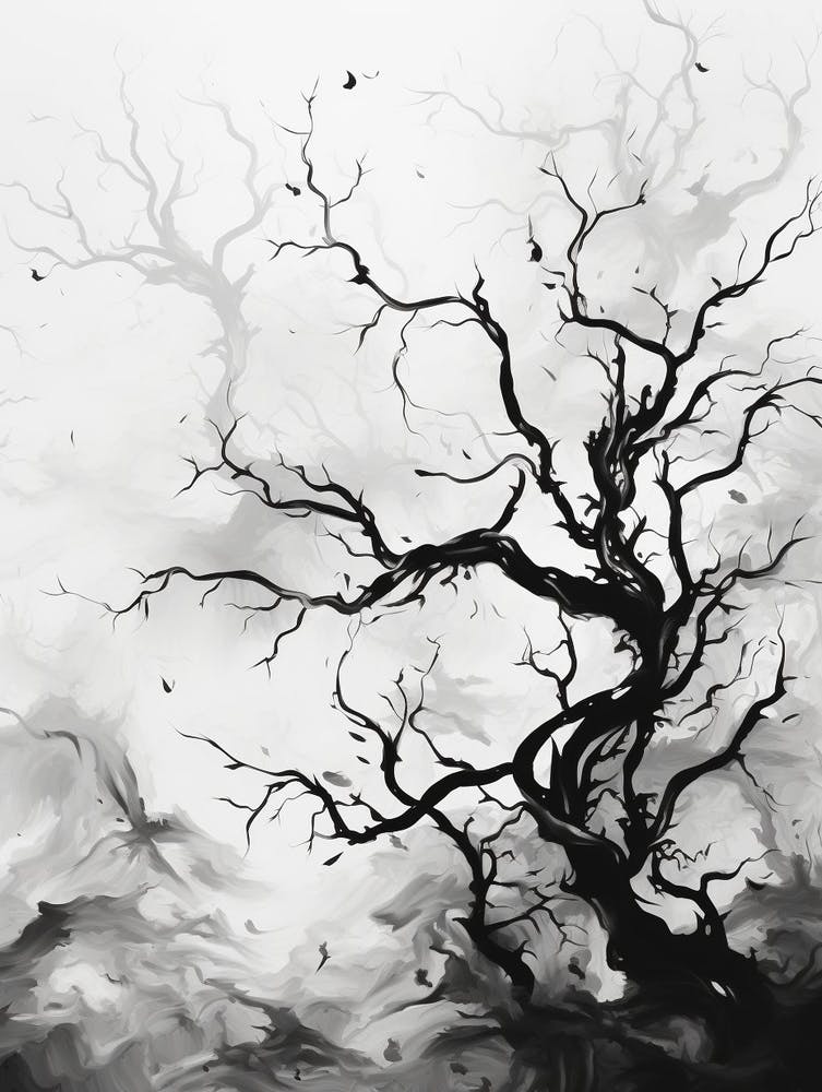 Nature Abstract Black And White 2