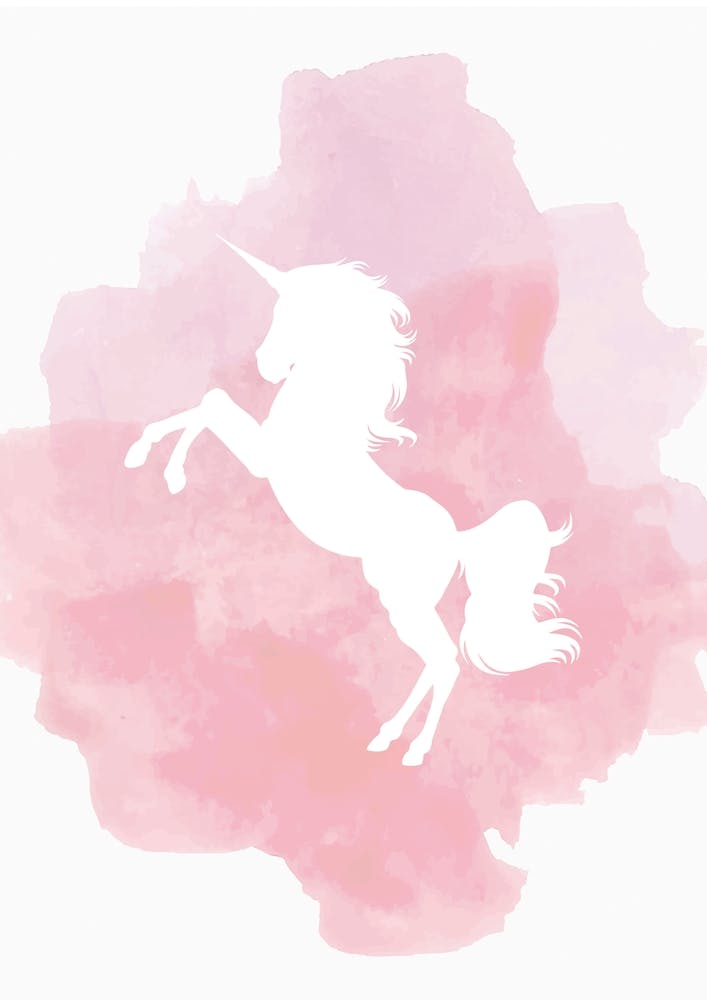 Unicorn Pink Watercolour