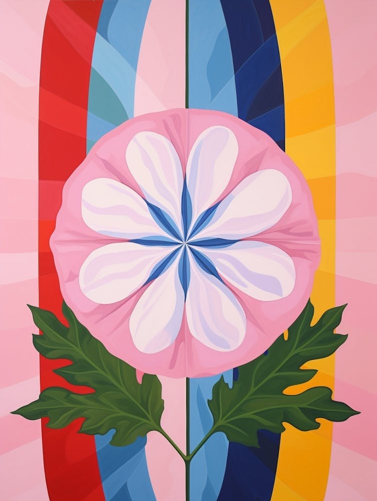 Phlox 4 Hilma Af Klint Inspired Pastel Flower Painting