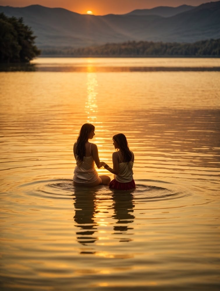 Sunset By The Lake