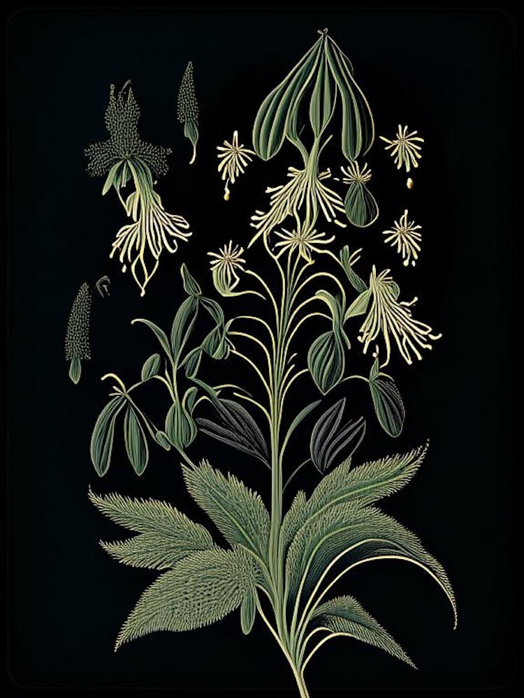 Black Cohosh Wildflower Vintage Botanical 2