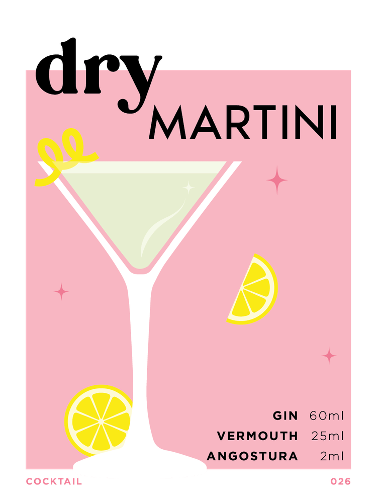 Dry Martini in Pink Cocktail Recipe