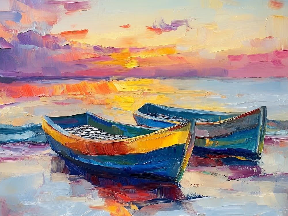 Boats At Sunset