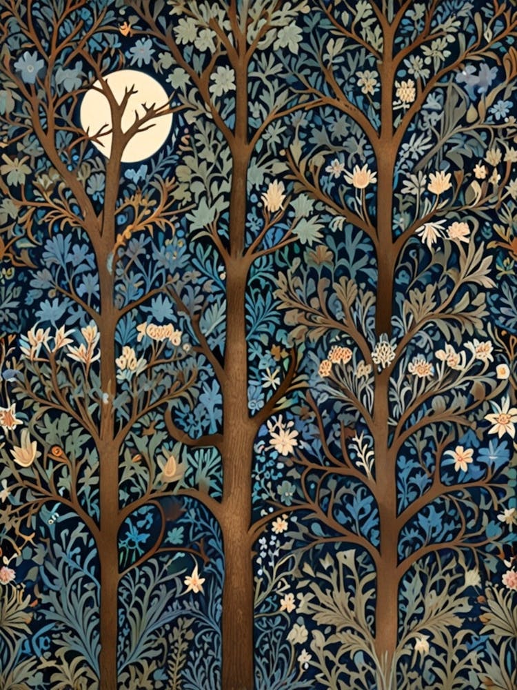 William Morris Moonlight In The Trees 9