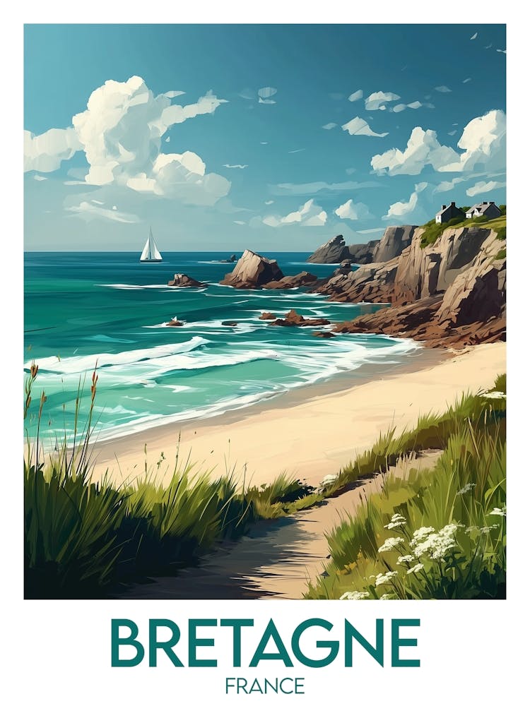 Affiche de voyage Bretagne 3