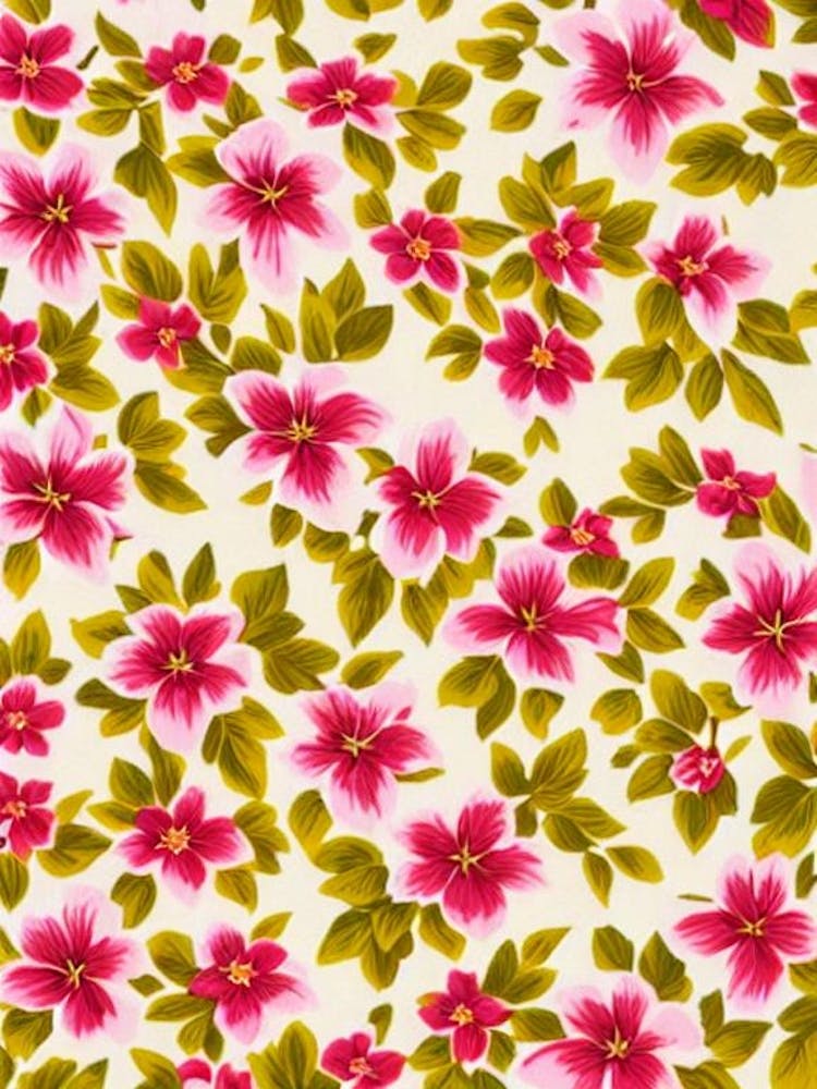 Mandevilla Floral Print Warm Tones 2 Flower