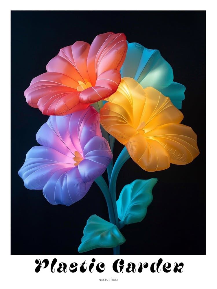 Bright Inflatable Flowers Poster Nasturtium 1