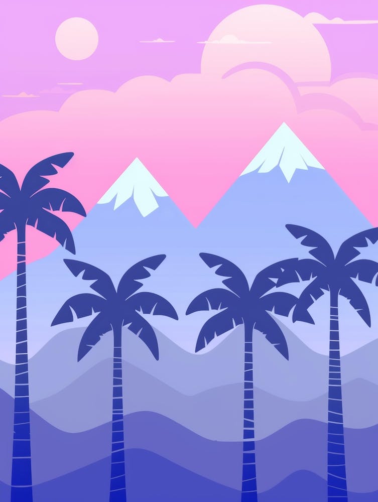 Sunset With Palm Trees 5