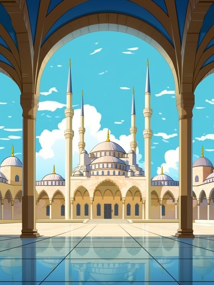 Blue Mosque Sultan Ahmed Mosque Pixel Art 4