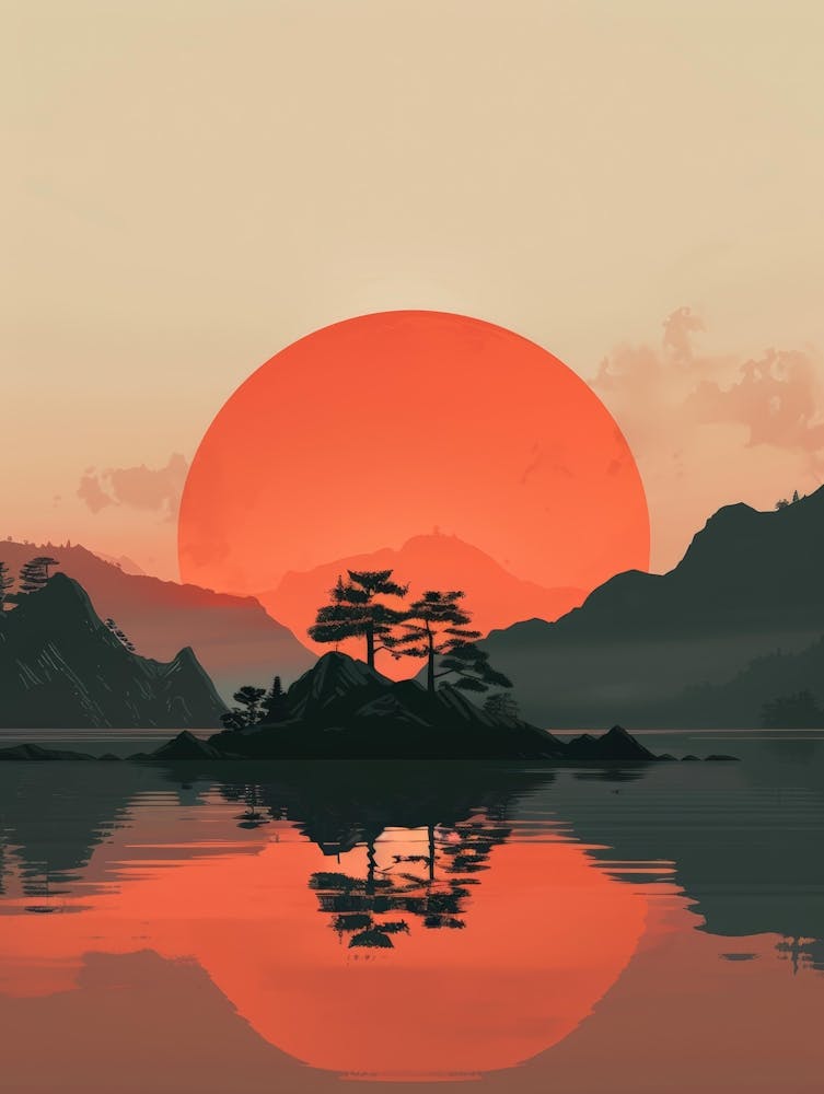 Sunset In Japan