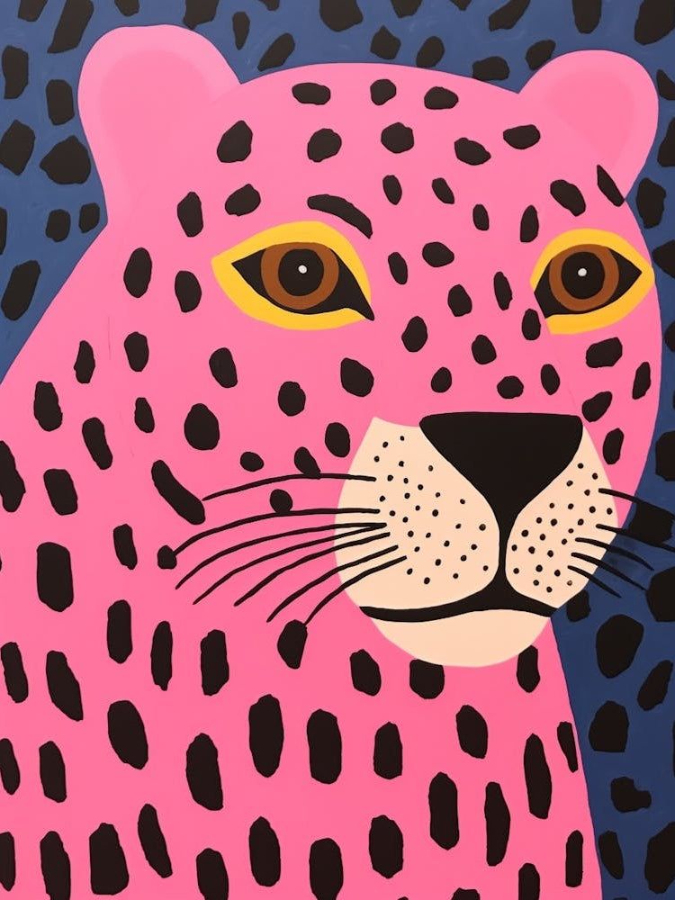 Pink Polka Dot Jaguar 1