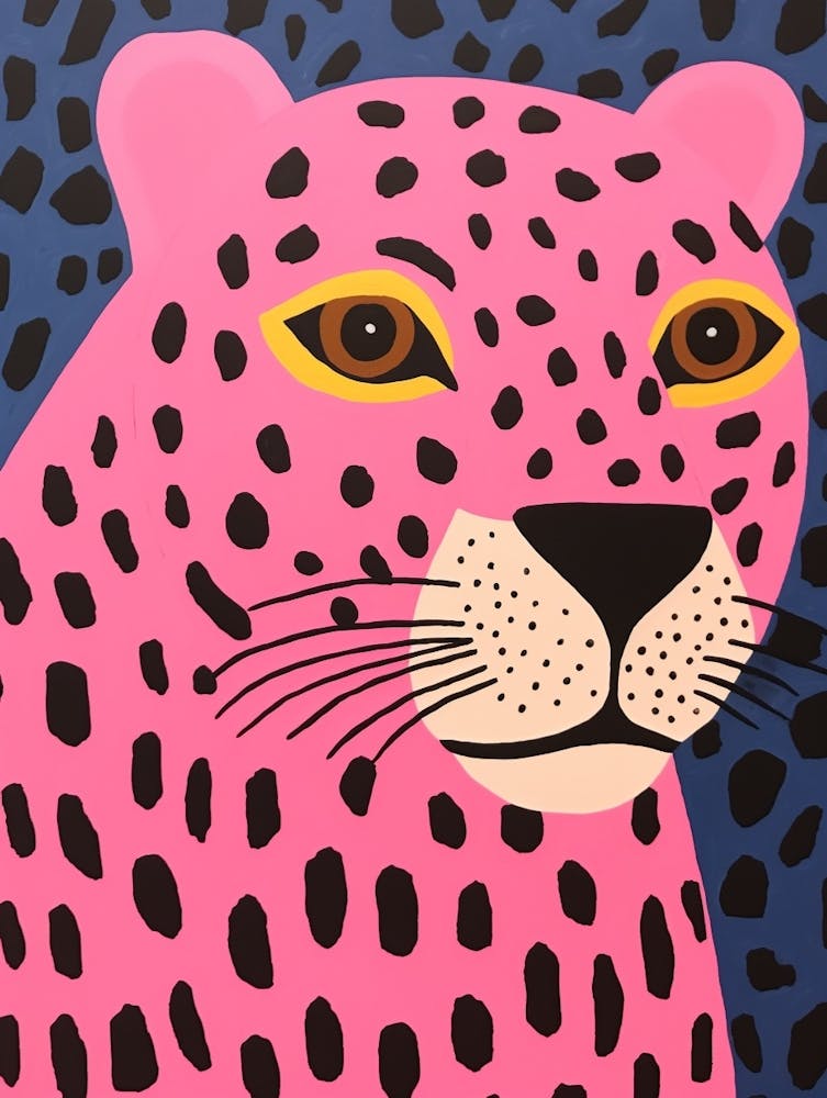 Pink Polka Dot Jaguar 1