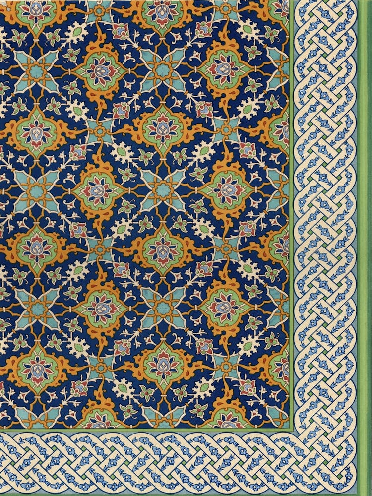 Arabic Art Pattern, Emile Prisses D’Avennes, La Decoration Arabe, Digitally Enhanced Lithograph From Own5