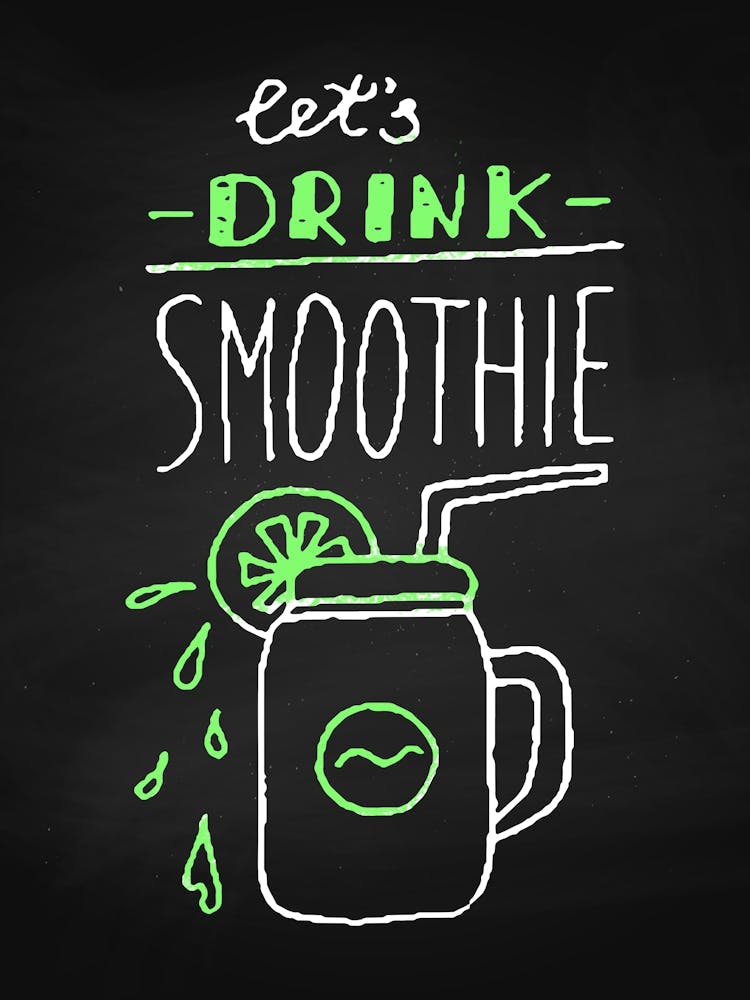 Let'S Drink Smoothie- food poster, kitchen wall art
