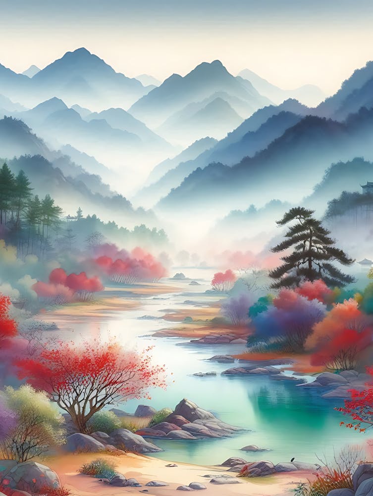 Watercolor Vibrant Country 14