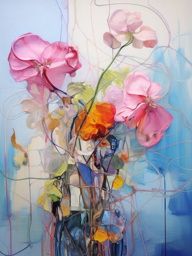 Abstract Flower Painting Veronica Flower 1