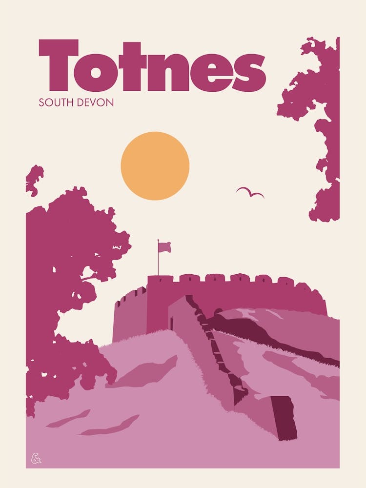 Totnes, South Devon (Pink)