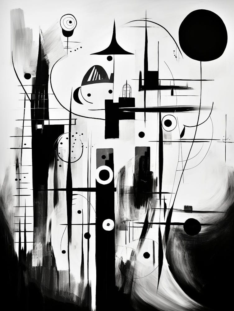 Exploration Abstract Black And White 3
