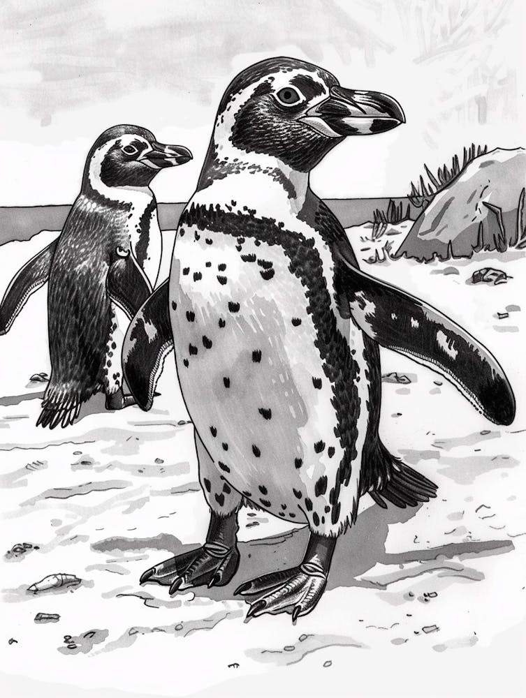 African Penguin Exploring 4