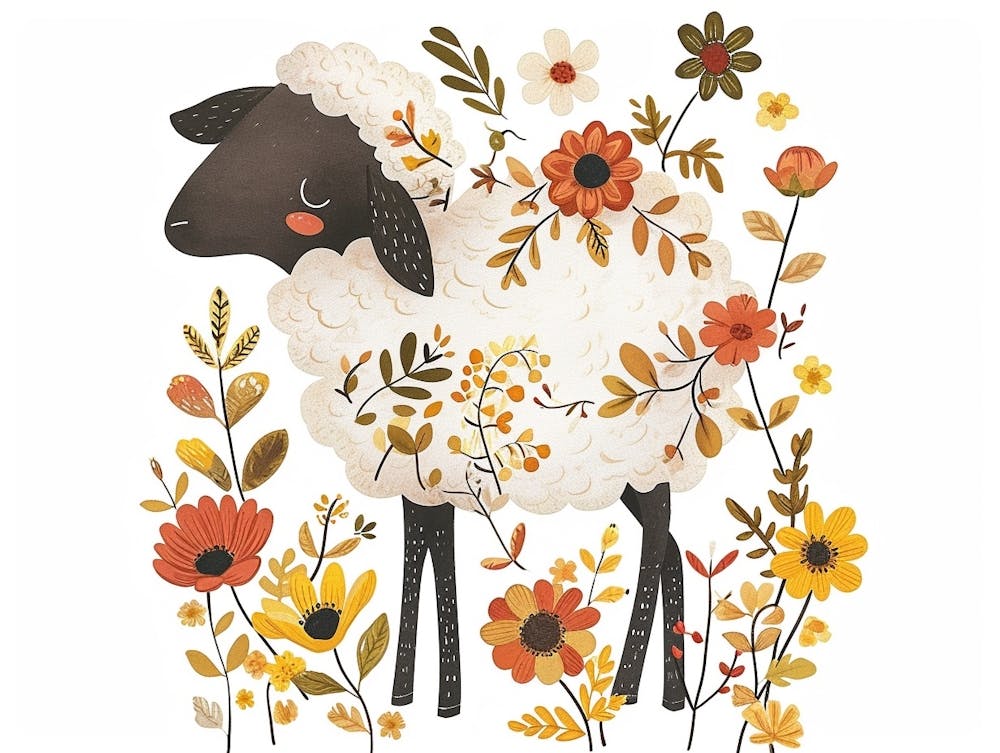 Little Floral Sheep 7