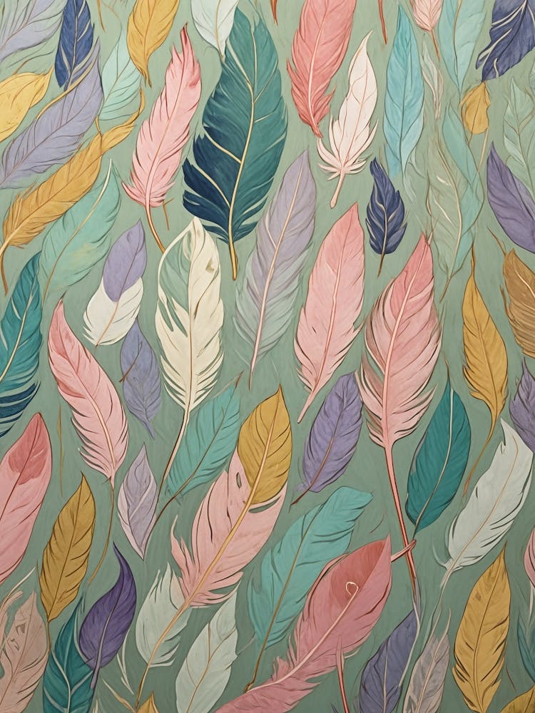 Pastel Feather Pattern