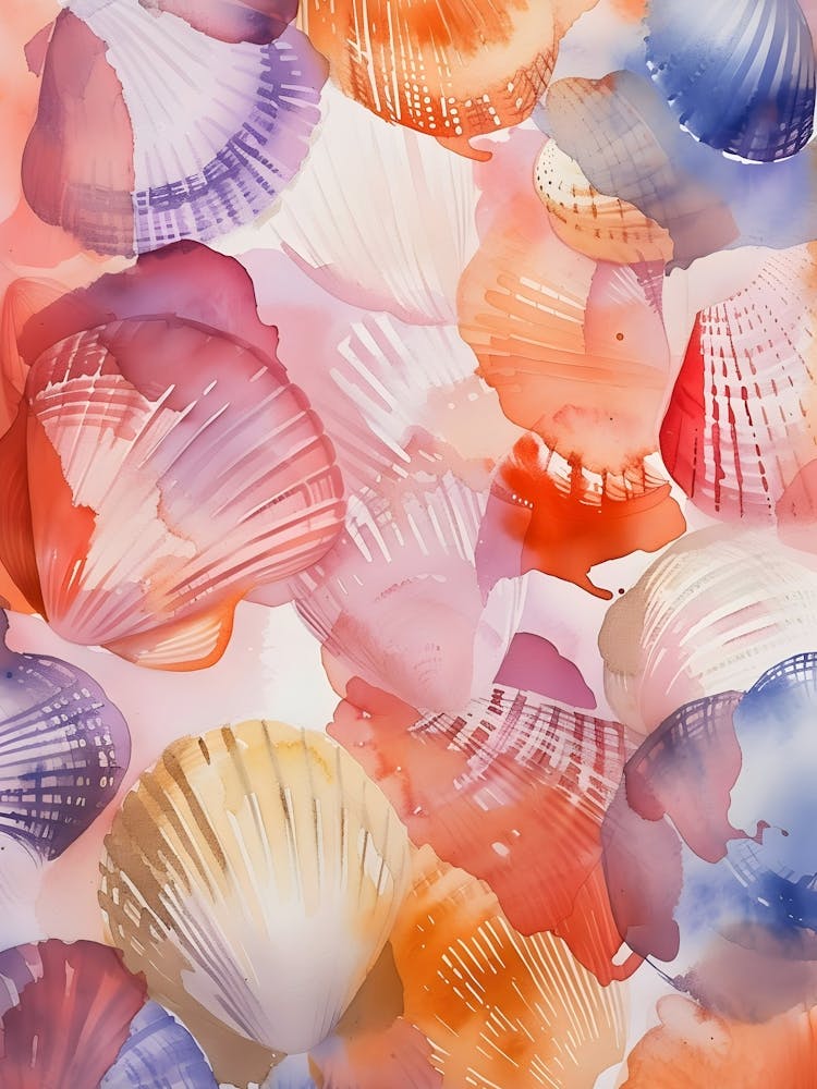 Watercolor Sea Shells 5