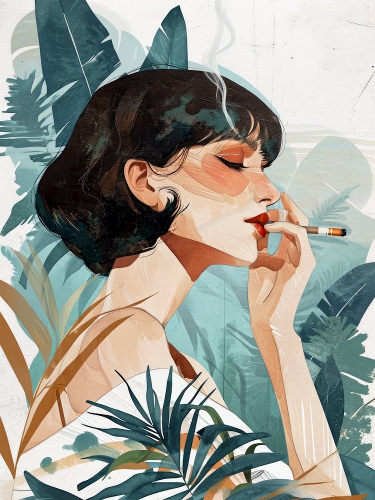 Girl Smoking A Cigarette