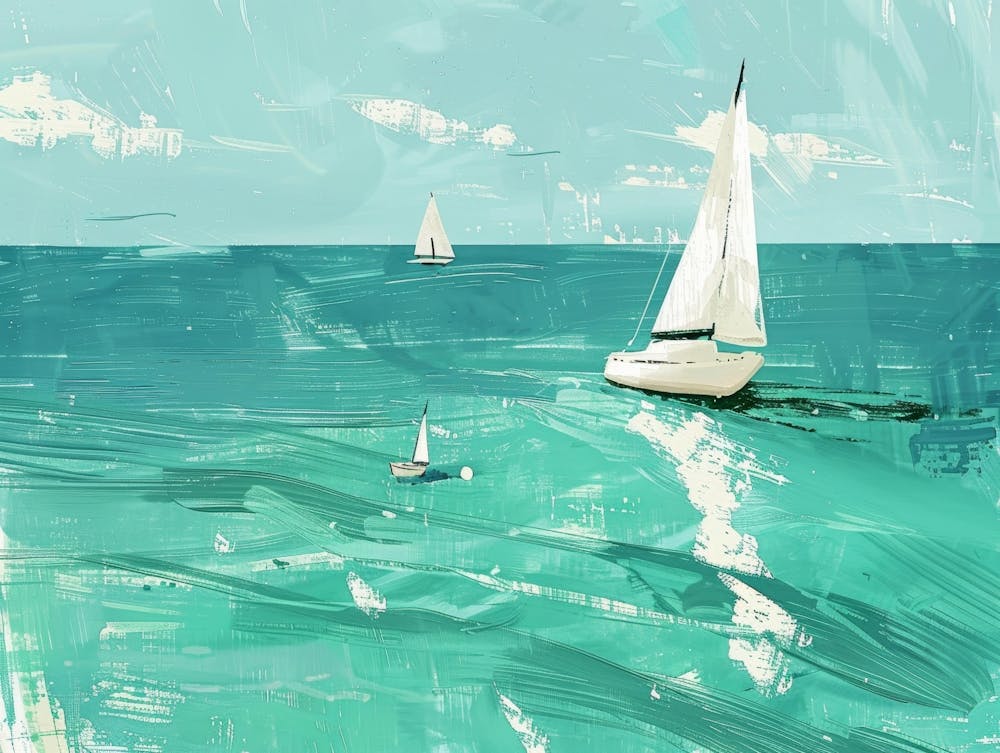 Sailboats In The Sea 12