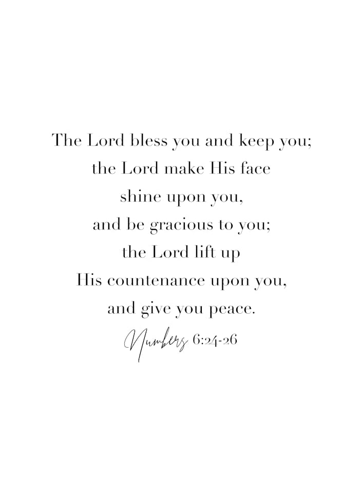The Lord Bless You And Keep You Numbers 6