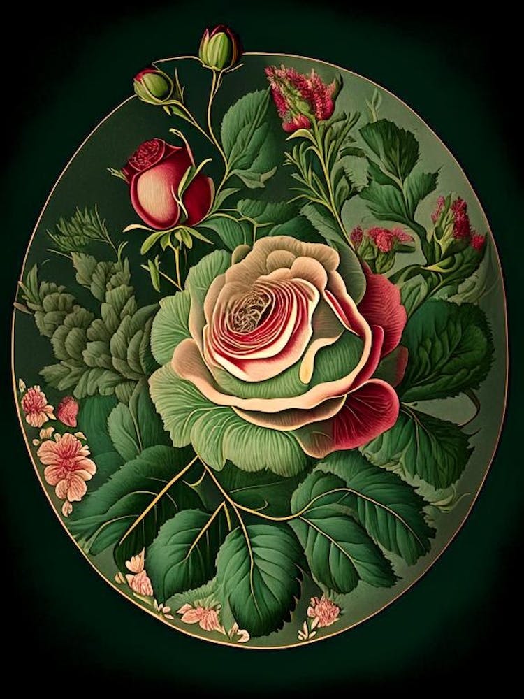 Rose Wildflower Vintage Botanical 2