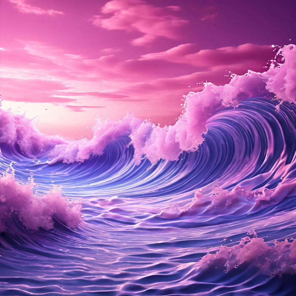 Ocean Waves At Sunset 1