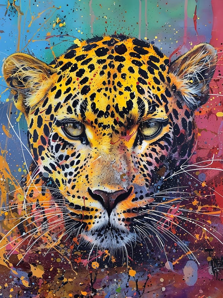 Colourful Leopard Abstract