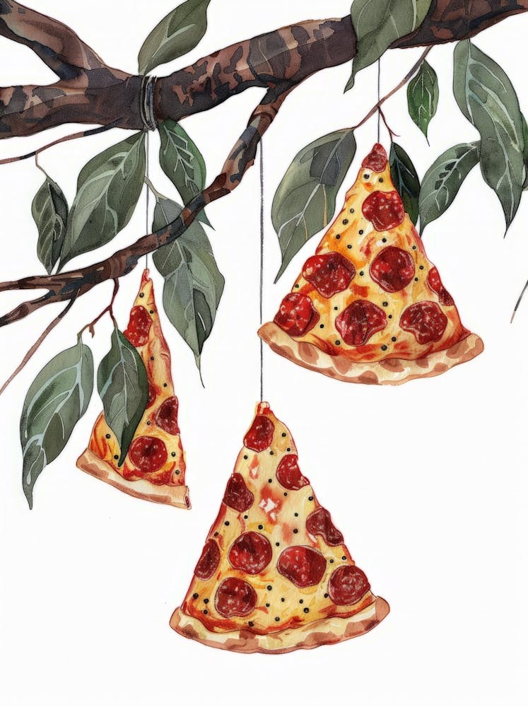 Pizza Sur Une Branche