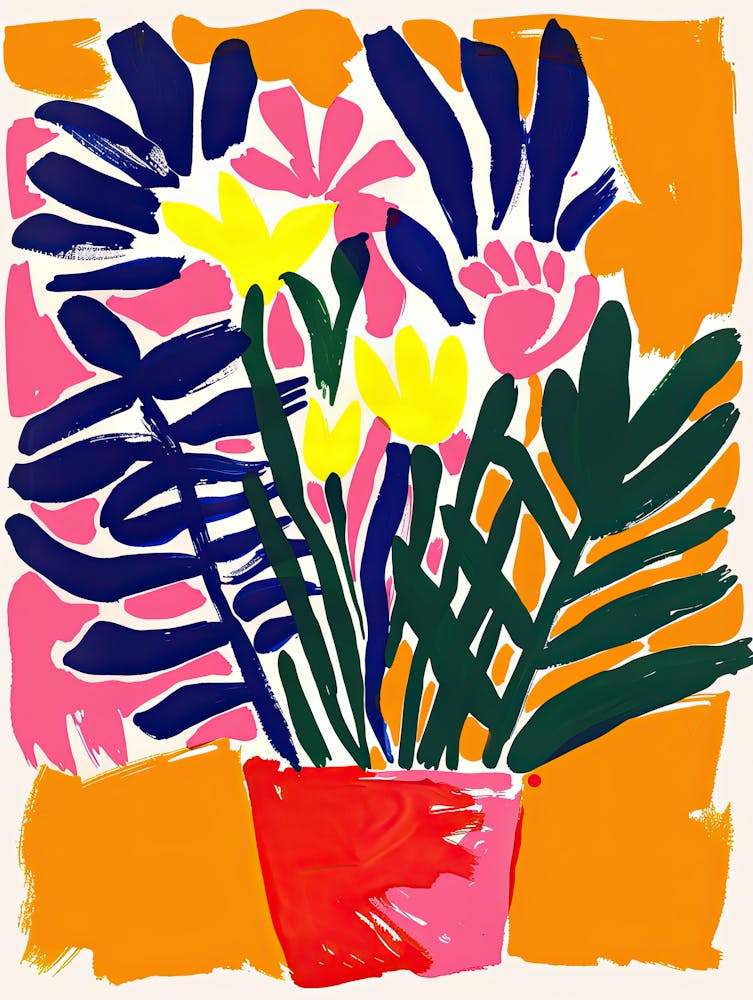 Color Splash Foliage Matisse Style