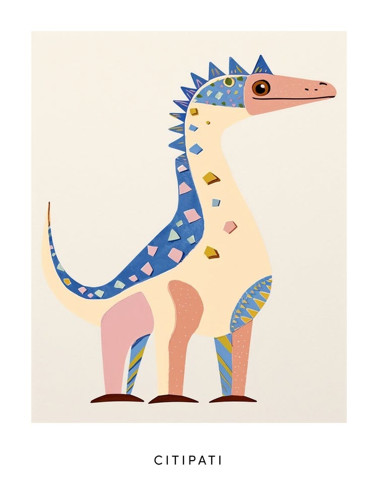 Kinderzimmer Dinosaurier Kunst Citipati 1 Poster