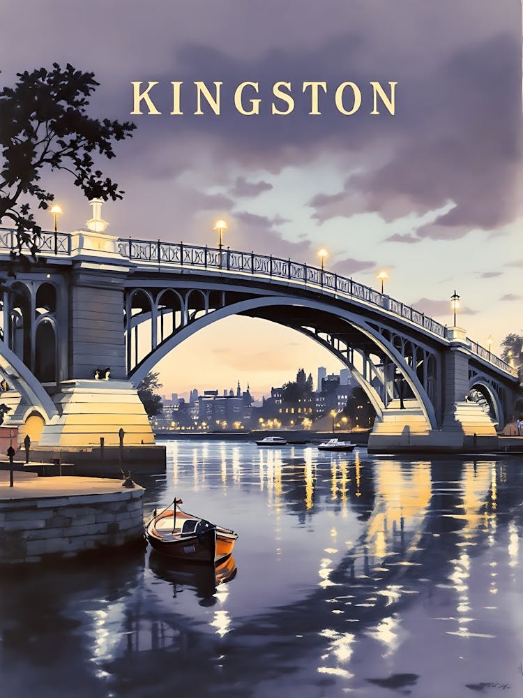 Kingston Watercolor Vintage Travel V 04